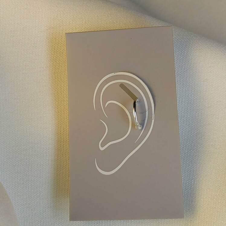 پرسینگ ساده نقره زنانه 