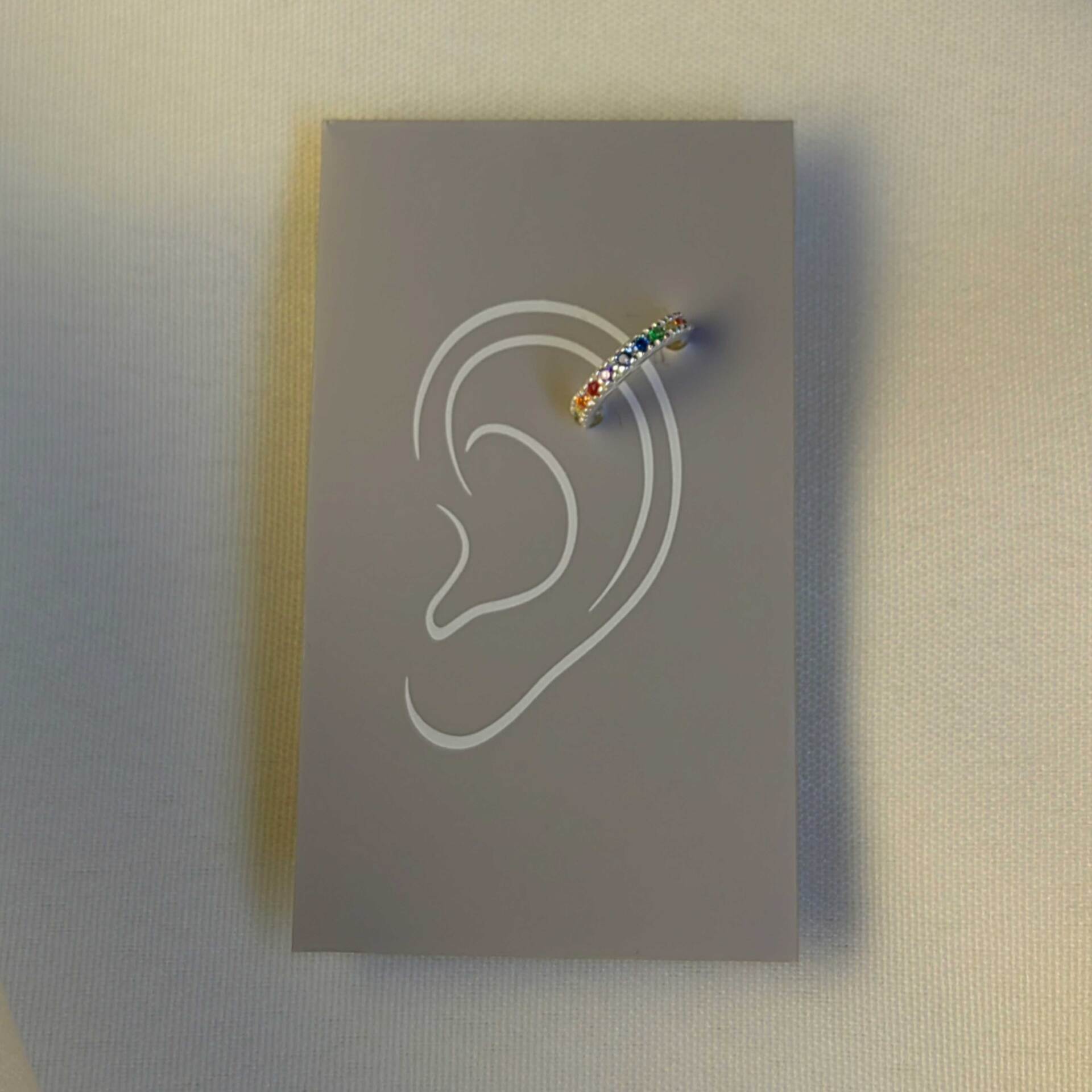  پرسینگ نگین دار رنگی نقره عیار925 