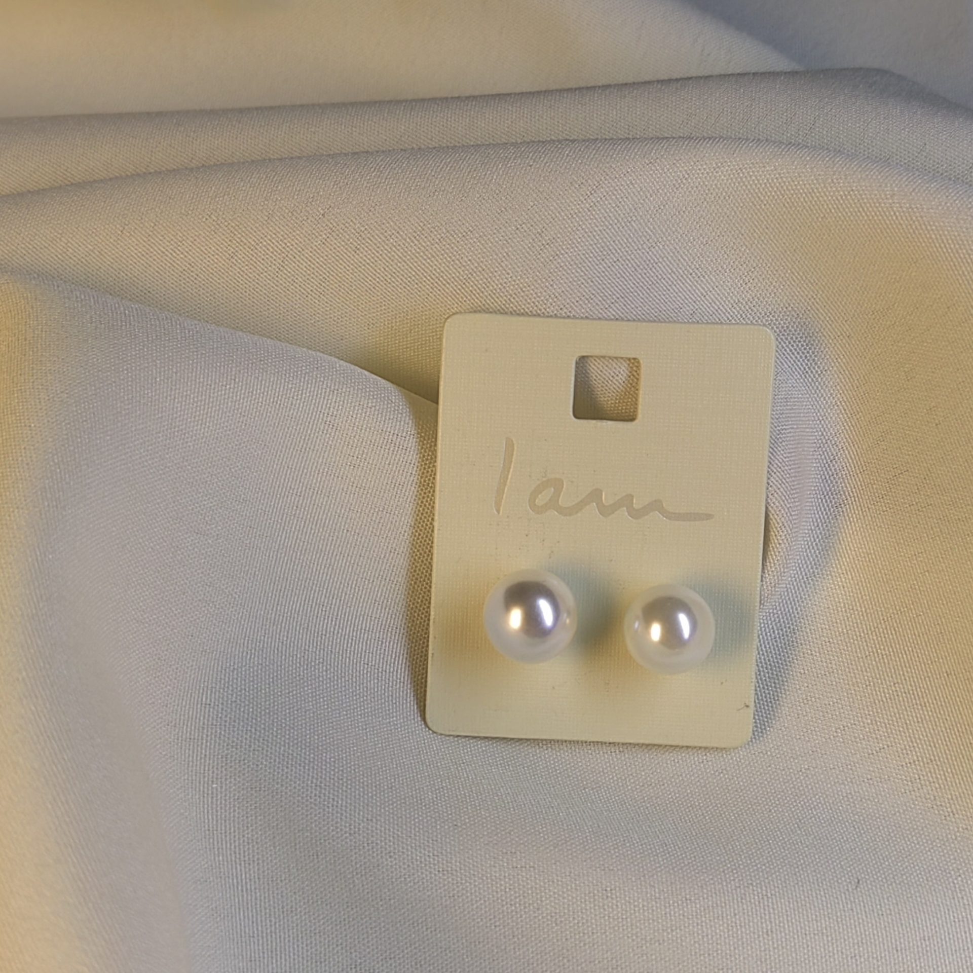  گوشواره استیل مروارید بزرگ 