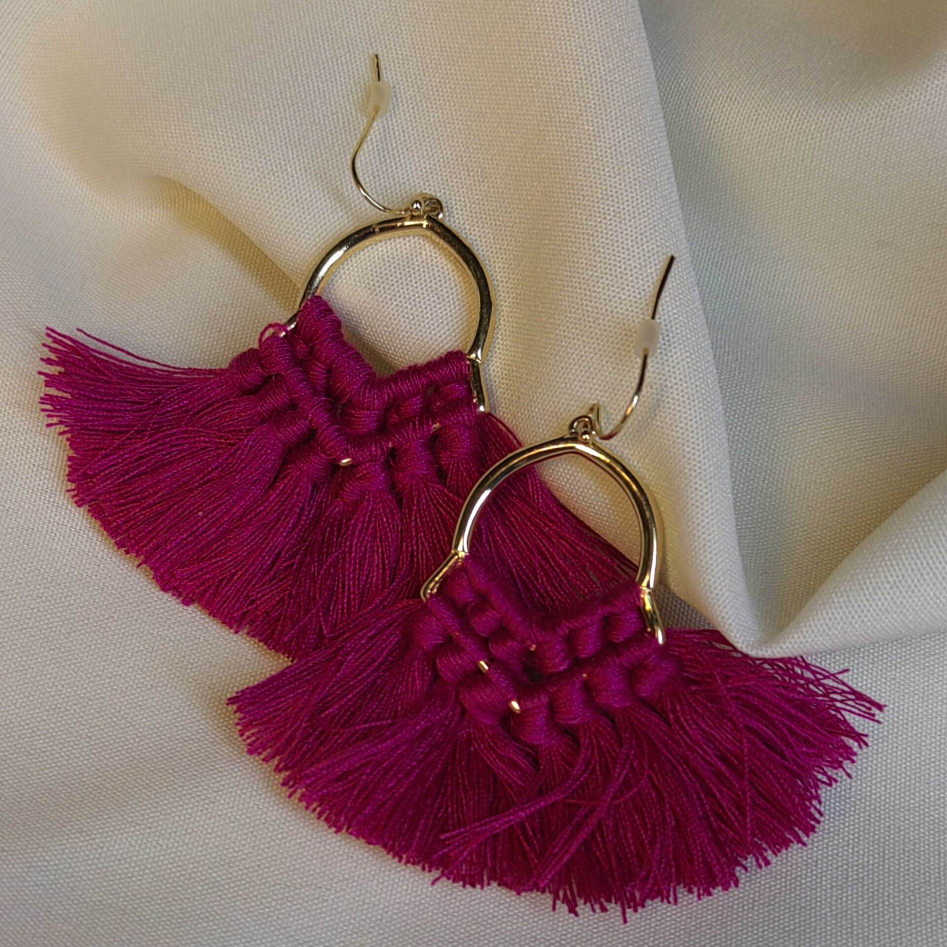  گوشواره ساحلی سرخابی 