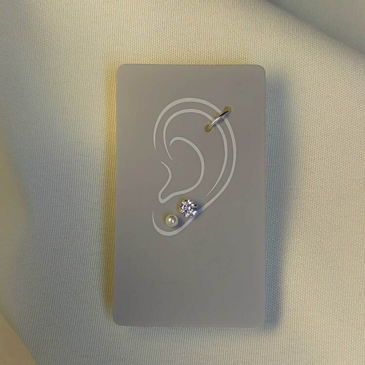 پک سه تایی پرسینگ گوش نقره 925 عیار