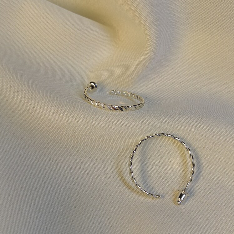 گوشواره استیل گرد خطی