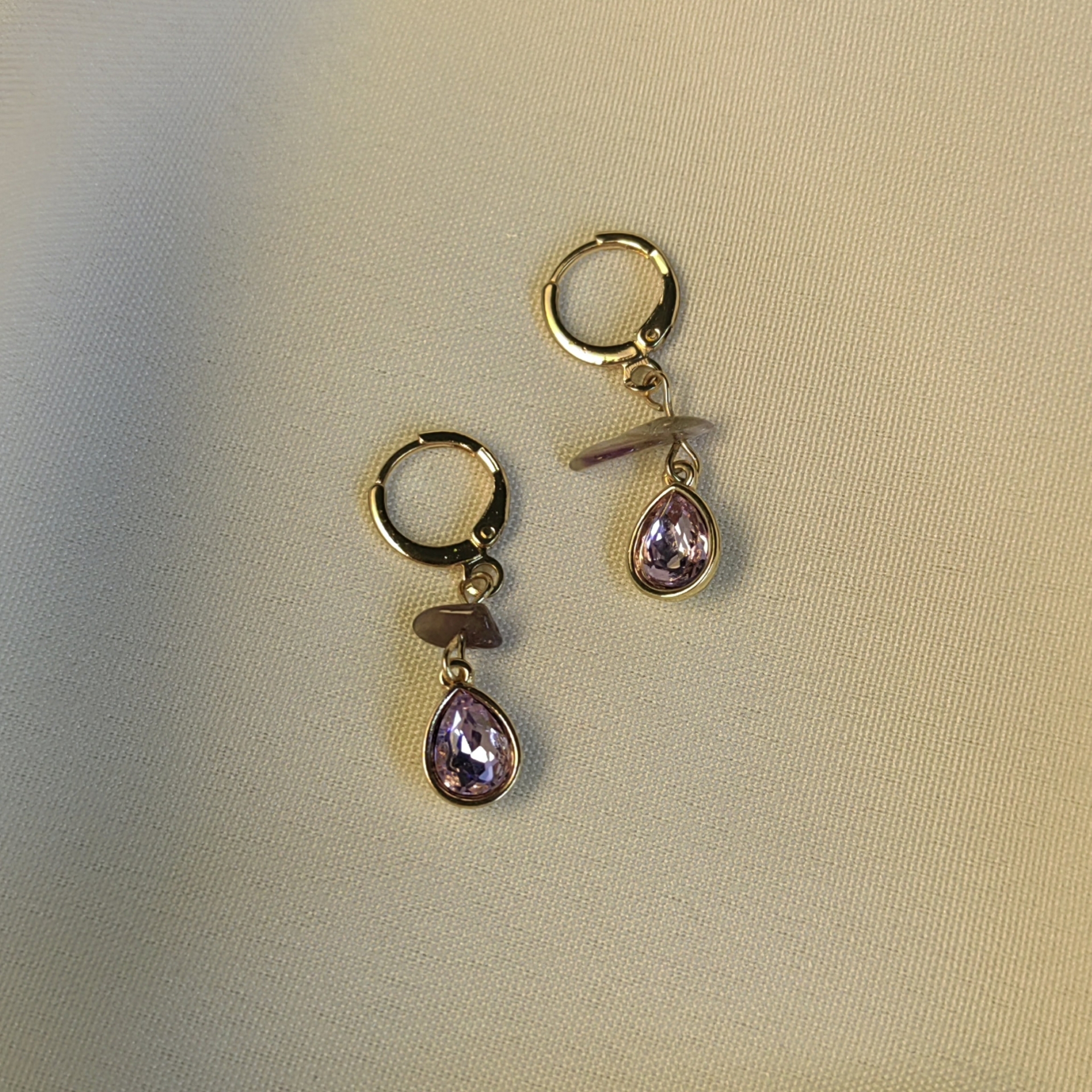  گوشواره استیل سنگ رنگی 